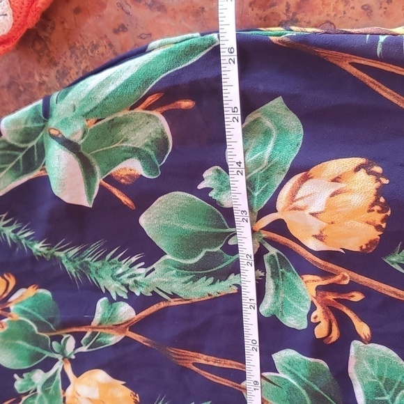 Hawaiian Themed Graphics Long Sleeve Maxi Lined Flowing Sz. 2X Dress - Picture 11 of 15